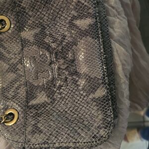 Tory Burch Gray Snakeskin Women's Bag